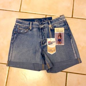 Blue Desire Hi-Rise Mid Thigh Shorts Juniors sz 9 📦M9